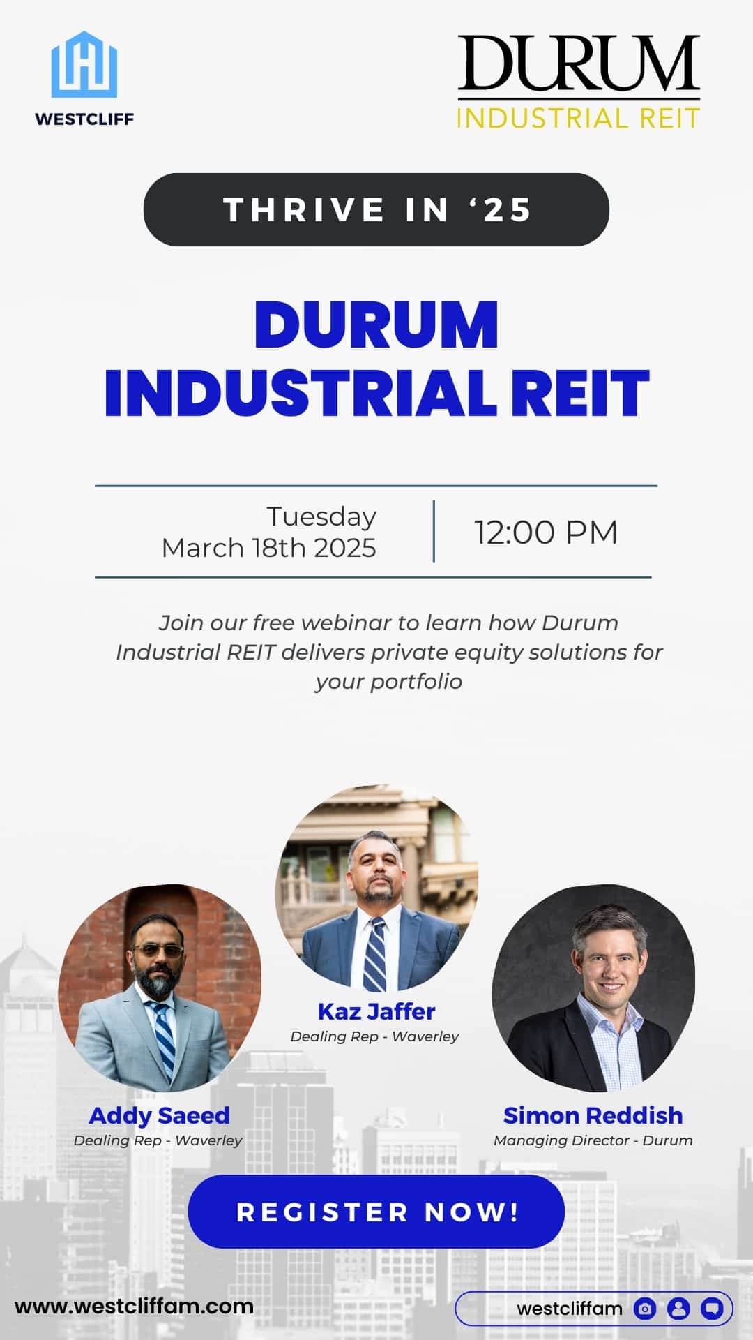 Webinar 3 – Thrive in ’25: Durum Industrial REIT