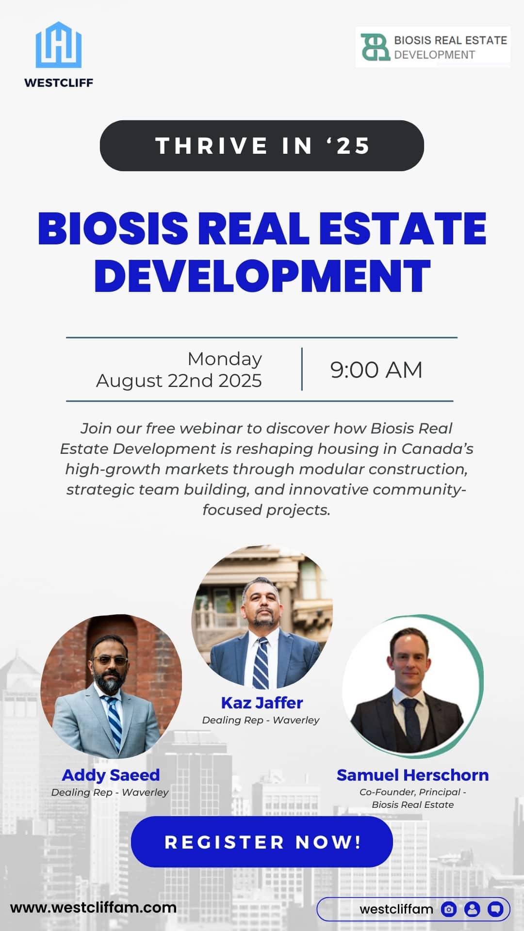 Thrive in 25 Webinar 6: Biosis Real Estate Development